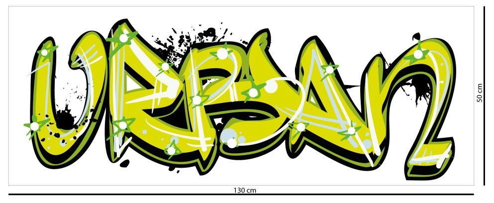 Graffiti falmatrica,faltetoválás LCDF-F005
