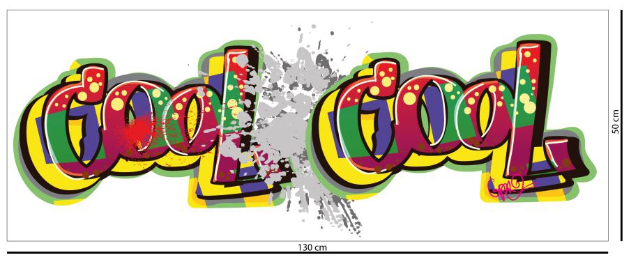 Graffiti falmatrica,faltetoválás LCDF-F005
