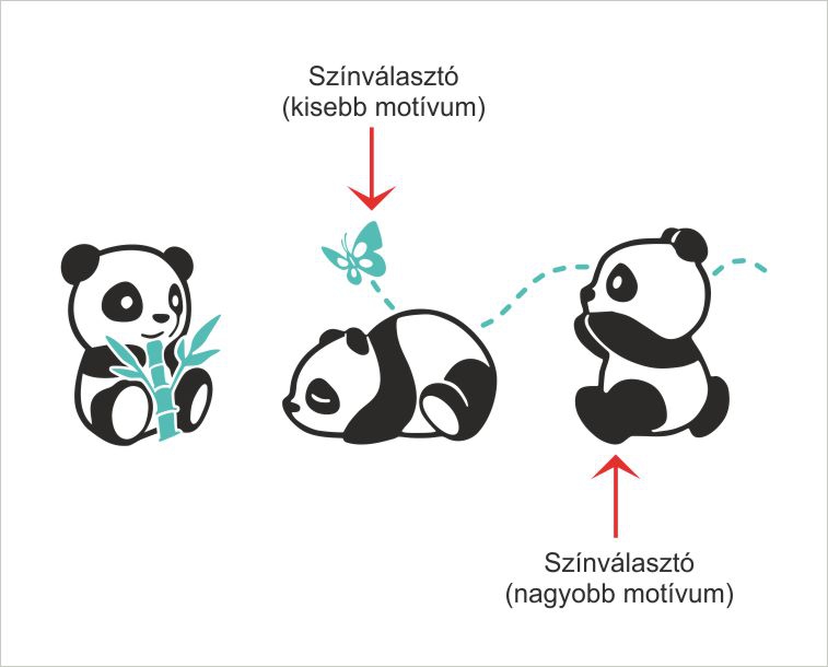 Panda macis falmatrica, faltetoválás LCDF-GYF186