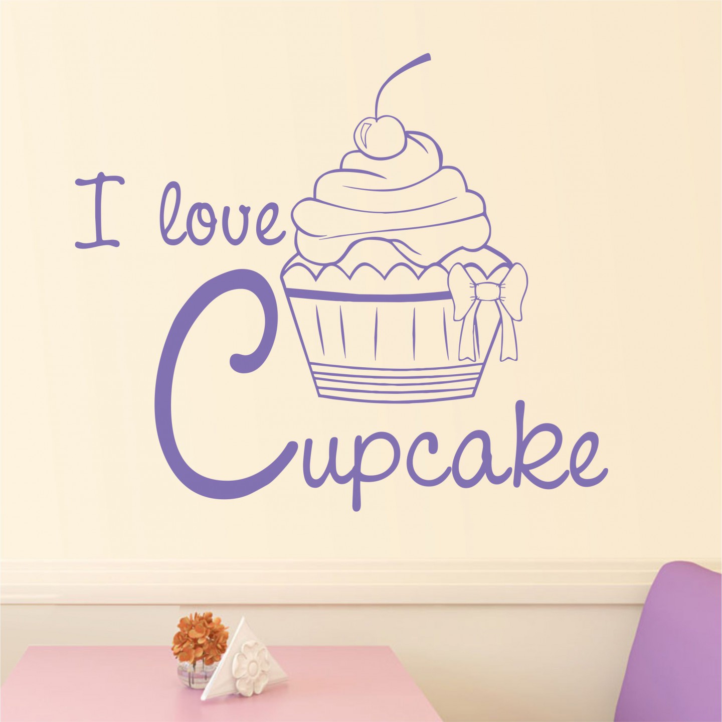 I Love Cupcake falmatrica, faltetoválás LCDF-K047